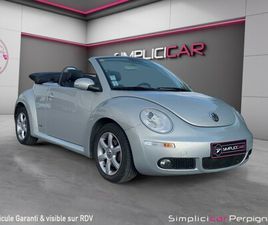 VOLKSWAGEN NEW BEETLE CABRIOLET 1.9 TDI - 105 COAST - CAPOTE NEUVE - SIÈGES CUIR CHAUFFANT AV - RÉGULATEUR - CLIM -...