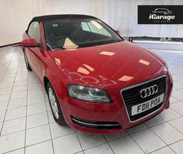 2011 AUDI A3 CABRIOLET 1.2 TFSI CONVERTIBLE 2DR PETROL MANUAL EURO 5 (START/STOP) (105 PS) CONVERTIBLE P...