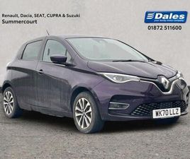 2020 RENAULT ZOE ZOE 100KW I GT LINE R135 50KWH 5DR AUTO HATCHBACK HATCHBACK ELECTRIC AUTOMATIC