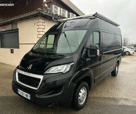 PEUGEOT BOXER FOURGON 335 L2H2 2.2 BLUEHDI 140 CV S&S BVM6 ASPHALT GALERIE ÉCHELLE FAIBLE KILOMÉTRAGE NOIR TVA SUIVI PEUGEOT