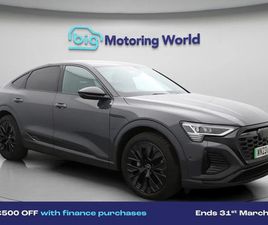 AUDI Q8 SPORTBACK E-TRON 50 AUDI Q8 E-TRON 50 BLACK EDITION SPORTBACK 5DR ELECTRIC AUTO QUATTRO 95KWH (11KW CHARGER) (340 PS) £500 TOWARDS YOUR SUV 2023, 19408 MILES, £37500 - 33172290 - E