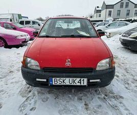 TOYOTA STARLET 1997R/1.3BENZYNA/75KM/HAK/OPŁ AKT/3DRZWI/OPONY ZIMOWE BOJANO • OLX.PL
