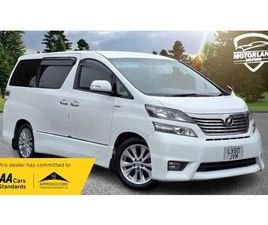 2010 TOYOTA VELLFIRE 2.4L PETROL AUTO 8 SEATS 5 DR PETROL AUTOMATIC