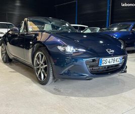 MAZDA MX-5 ND ST 2.0 SKYACTIV-G 184 SELECTION - DEEP CRYSTAL BLUE - INTÉRRIEUR CRÈME - CAPOTE BORDEAUX - 33000 KM - CAMERA - CARPLAY