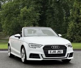2018 AUDI A3 CABRIOLET 2.0 TDI S LINE (150PS) NAV TRONIC