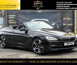 BMW SERIE 6 CABRIOLET 640I 2011 BMW 6 SERIES 3.0 640I SE (320BHP) CONVERTIBLE AUTO