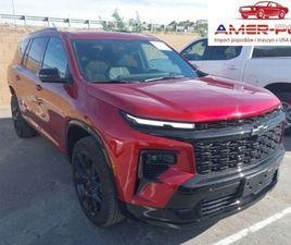 CHEVROLET TRAVERSE 2024R., RS, OD UBEZPIECZALNI 2.5 BENZYNA 328KM