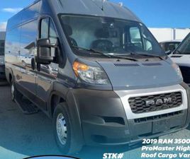RAM TRUCKS RAM PROMASTER CARGO VAN 2019 RAM PROMASTER-HIGH ROOF CARGO VAN W/ FOLDAWAY SHELVING-STK#53308