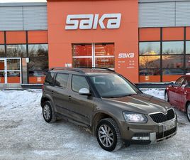 SKODA YETI OUTDOOR 1,8 TSI 4X4 ELEGANCE DSG AUTOM** VAKKARI / VETOKOUKKU / LOHKO+SISÄPIST. / P-TUTKAT / XENON / 1.OM SUOMI-AUTO**