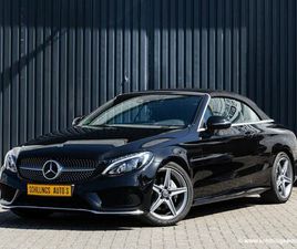 MERCEDES-BENZ C-KLASSE C200 CABRIO AMG-LINE AUTOMAAT 64000KM CAMERA NAVI BURMESTER AIRSCARF HEAD-UP