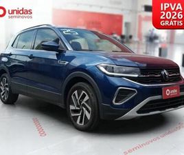 VOLKSWAGEN T-CROSS T-CROSS HIGHLINE 1.4 2025 IPVA 2026 PAGO UNICO DONO - ACEITO TROCA E FINANCIO