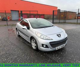 2014 PEUGEOT 207 1.6 VTI ACTIVE CONVERTIBLE 2DR PETROL MANUAL EURO
