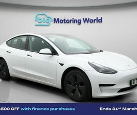 TESLA MODEL 3 SALOON 4DR ELECTRIC AUTO RWD (241 BHP)