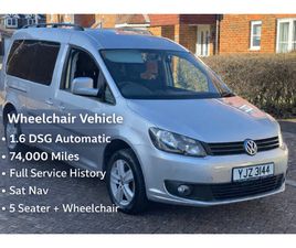 2016 VW CADDY LIFE 1.6 TDI DSG AUTOMATIC – WHEELCHAIR ACCESSIBLE – ULEZ COMPLIANT - 74,000 MILEAGE