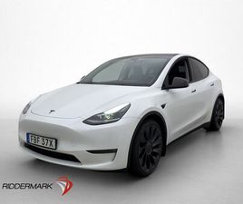 TESLA MODEL Y PERFORMANCE PERFORMANCE AWD DRAGKROK AUTOPILOT SVENSKSÅLD