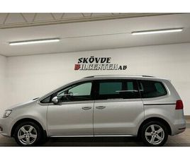 VOLKSWAGEN SHARAN 2.0 TDI AUTOMAT 7-SITS VÄRMARE DRAG KAMERA NYBES NYSERV