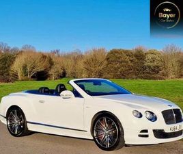 BENTLEY CONTINENTAL GTC SPEED 2015 BENTLEY CONTINENTAL 6.0 W12 GTC SPEED CONVERTIBLE 2DR PETROL AUTO 4WD (625 PS) CONVERTIBLE P...