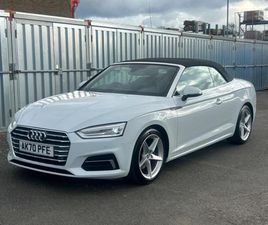 2020 AUDI A5 TDI SPORT SAT NAV FULL LEATHER INTERIOR 1 OWNER FULL AUDI SERVICE HISTORY CONVERTIBL...