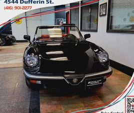 ALFA ROMEO SPIDER DUETTO 1987 ALFA ROMEO SPIDER MANUAL TRANSMISSION/VERY LOW KMS/CERTI...