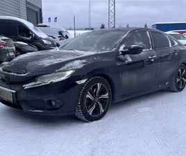 HONDA CIVIC HONDA CIVIC SEDAN 182 HV SPORT PLUS AT ** JUURI TULLUT! / HUIPPUVARUSTEET! ** - ** SUOMI-AUTO / MERKKIHUOLLETTU / NAHKAVERHOILU / ADAPT. VAKKARI / PERUUTUSKAMER