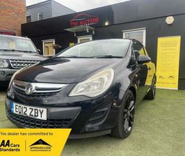 VAUXHALL CORSA 2012 VAUXHALL CORSA 1.4 16V EXCLUSIV AUTO EURO 5 3DR PETROL