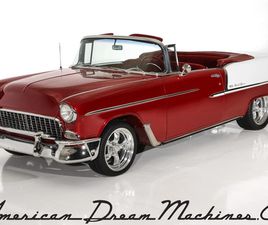 CHEVROLET BEL AIR CONVERTIBLE 1955 CHEVROLET BEL AIR/150/210 RUBY RED METALLIC 327, AUTO PS