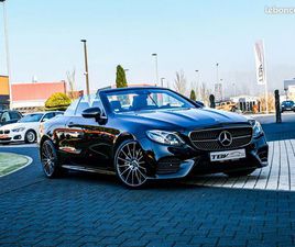 MERCEDES CLASSE E 450 3.0 367CH 4MATIC AMG CABRIO NOIR OBSIDIENNE RIDE CONTROLE HIFI BURMESTER SIEGES ELECT A MEM CAMERA 360° JANTES 20 POUCES