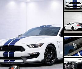 TRÈS BELLE FORD MUSTANG GT 350 COUPÉ DE 2016 - V8 - 5,2L - BM - 58 326 KMS - BLANCHE BANDES BLEUES