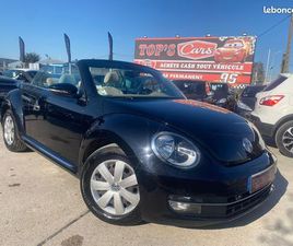 VOLKSWAGEN COCCINELLE CABRIOLET 1.6 TDI 105CH VINTAGE * GPS BLUETOOTH RADAR RÉGULATEUR * CRIT'AIR 2 * CARNET D'ENTRETIEN À JOUR * TRÈS BON ÉTAT GÉNÉRAL