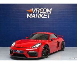 PORSCHE 718 CAYMAN 4.0 420CH GT4 PDK - ORIGINE FRANCE - CARNET PORSCHE COMPLET - PDLS - PACK SPORT CHRONO