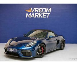 PORSCHE 718 BOXSTER SPYDER PORSCHE 718 SPYDER 4.0 420CH BVM6 - ORIGINE FRANCE - PORSCHE APPROVED 06/2026 - SIÈGES CARBON 918 - PDLS+ - PACK SPORT CHRONO - BOSE