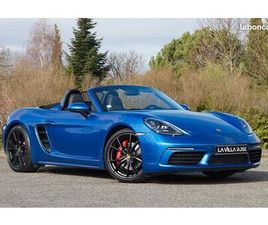 PORSCHE 718 S BOXSTER PDK BELU SAPHIR MÉTALLISÉ INTÉRIEUR FUL CUIR & SPORT-TEX NOIRE CAPOTE NOIRE ECHAPPEMENT SPORT À VALVES SIÈGES CHAUFFANTS BOSE CARPLAY