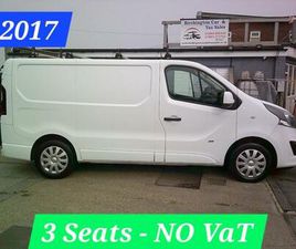 2017 VAUXHALL VIVARO 2700 1.6CDTI BITURBO 125PS SPORT VAN 3 SEATS NO VAT ROOF RACK LADDER VGC PAN...