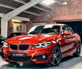 BMW SÉRIE 2 CABRIOLET 220I M SPORT 2.0L 184 CH 37 770 KMS SUNSET ORANGE SUSPENSIONS SPORT, HARMAN KARDON HISTORIQUE COMPLET ÉTAT EXCEPTIONNEL