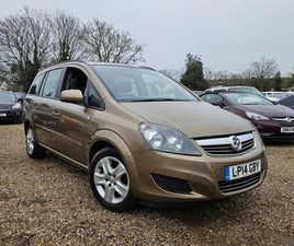 2014 VAUXHALL ZAFIRA 1.8I [120] PETROL EXCLUSIVE 5 DOOR 7 SEATER ULEZ COMPLIANT