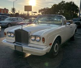 ROLLS ROYCE CORNICHE CABRIOLET 1980 ROLLS-ROYCE CORNICHE