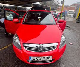 VAUXHALL ZAFIRA VAUXHALL, ZAFIRA, MPV, 2013, MANUAL, 1598 (CC), 5 DOORS