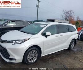 TOYOTA SIENNA TOYOTA SIENNA 2022 TOYOTA SIENNA XLE AWD 7-PASSENGER 2.5 BENZYNA 189KM