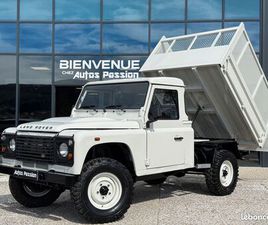TRES RARE LAND ROVER DEFENDER BENNE HYDRAULIQUE PHASE 2 110 2.4 TDCI 122 CH PICK UP 4X4. 2EME MAIN
