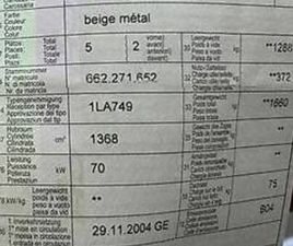 LANCIA MUSA 1.4 16V SEL, BEIGE MÉTAL, PARFAIT POUR LE PERMIS