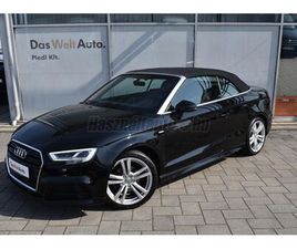 AUDI A3 CABRIO 35 TFSI SPORT S-TRONIC S-LINE RÉSZLETRE 20% KEZDŐBEFIZETÉSSEL! 1 ÉV PRÉMIUM GARANCIÁVAL!