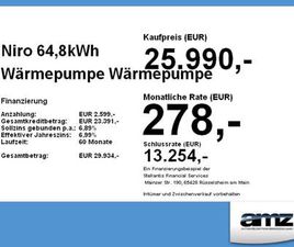 KIA NIRO 64,8KWH WÄRMEPUMPE ACC+LED+NAVI+SHZ+LM