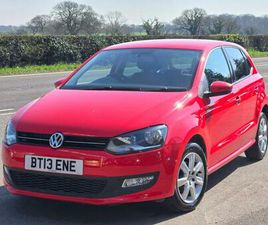 VOLKSWAGEN POLO 2013 VOLKSWAGEN POLO 1.2 70 MATCH 5DR HATCHBACK PETROL MANUAL