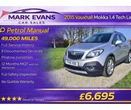 2015 VAUXHALL MOKKA 1.4T TECH LINE 5DR HATCHBACK PETROL MANUAL