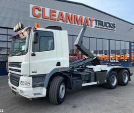DAF FAT 85 CF 340 6X4 FULL STEEL MANUAL HYVALIFT 22 TON HAAKARMSYSTEEM