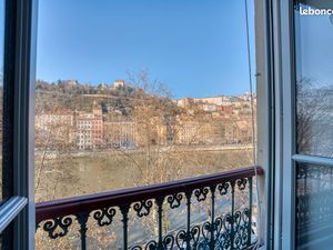 Location T3 – 80 m² – Neuf – Vue Saône & Fourvière – Lyon 2 / Ainay – Climatisé – 4ᵉ étage