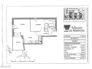 Appartement t2 36 m2 université
