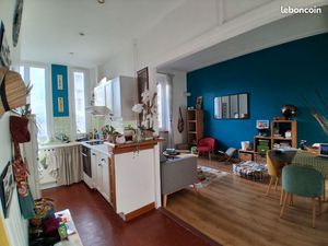 Appartement T2 48m2  atypique  spacieux  lumineux et meublé