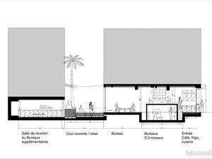 Local commercial ou bureaux 70m2 + cour intérieure