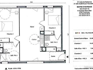 T3 auzeville 2 ch - 2 sdb